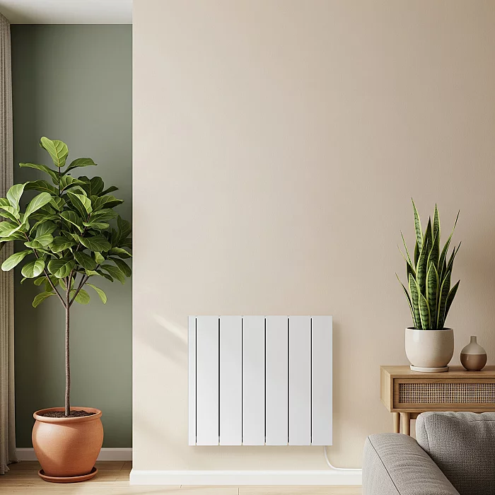 ECOSO Leo White Ceramic Core 1500W Smart Electric Heater 568mm x 631mm